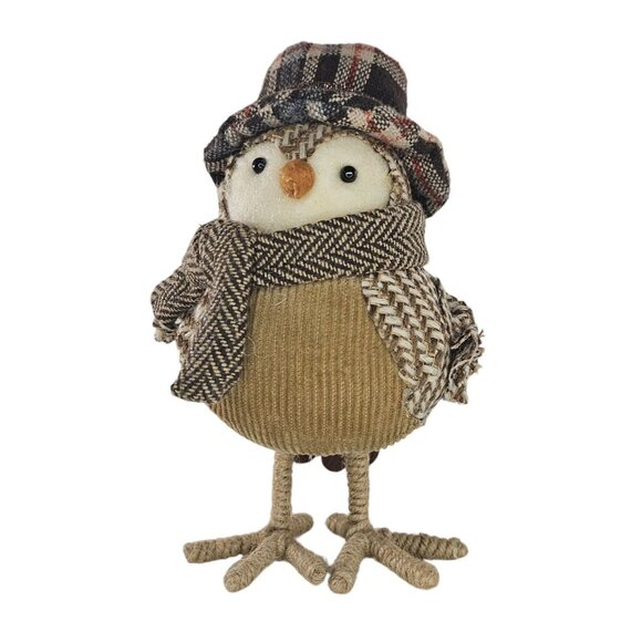 Target 2016 Bird Plaid Top Hat Harvest Fall Tweed Bird Autumn Copper - Picture 6 of 8